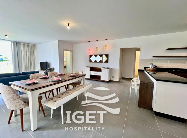Image of ground-floor chalet direct lagoon view in Fouka Bay